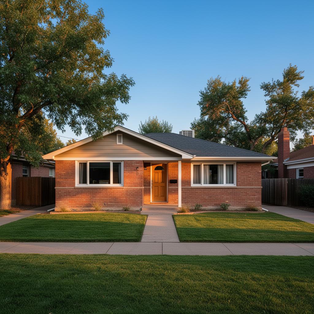 Classic Denver ranch home before basement egress retrofit