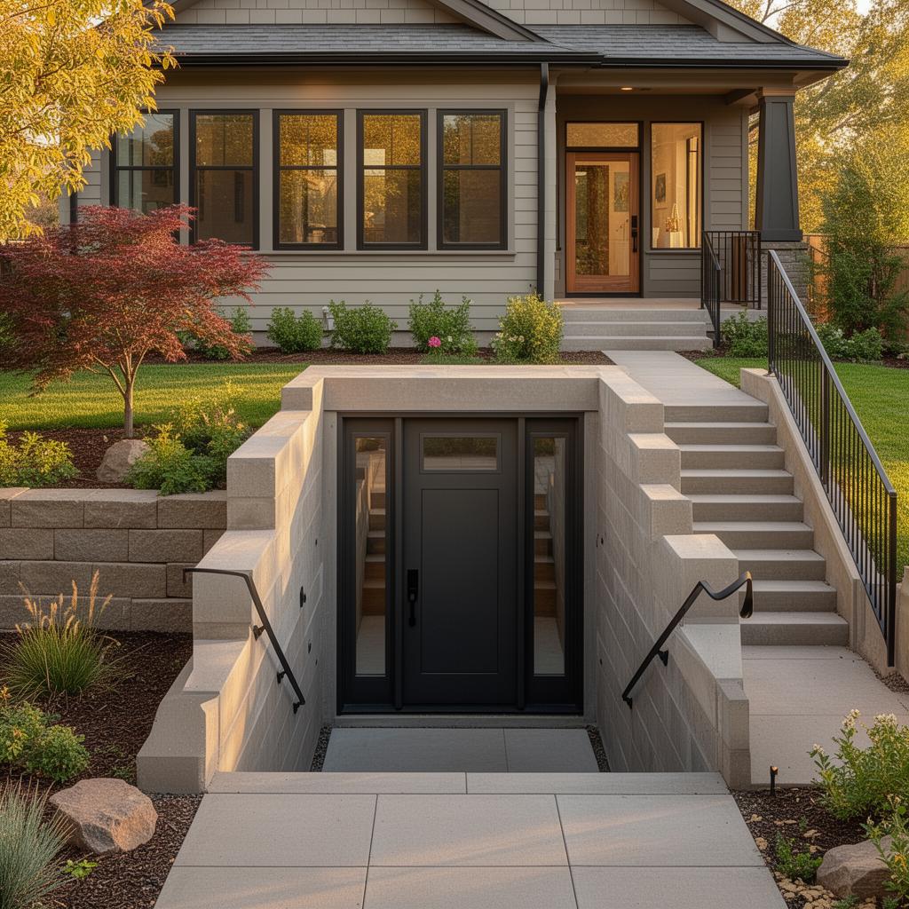 Premium walkout basement door installed in Stapleton, Denver